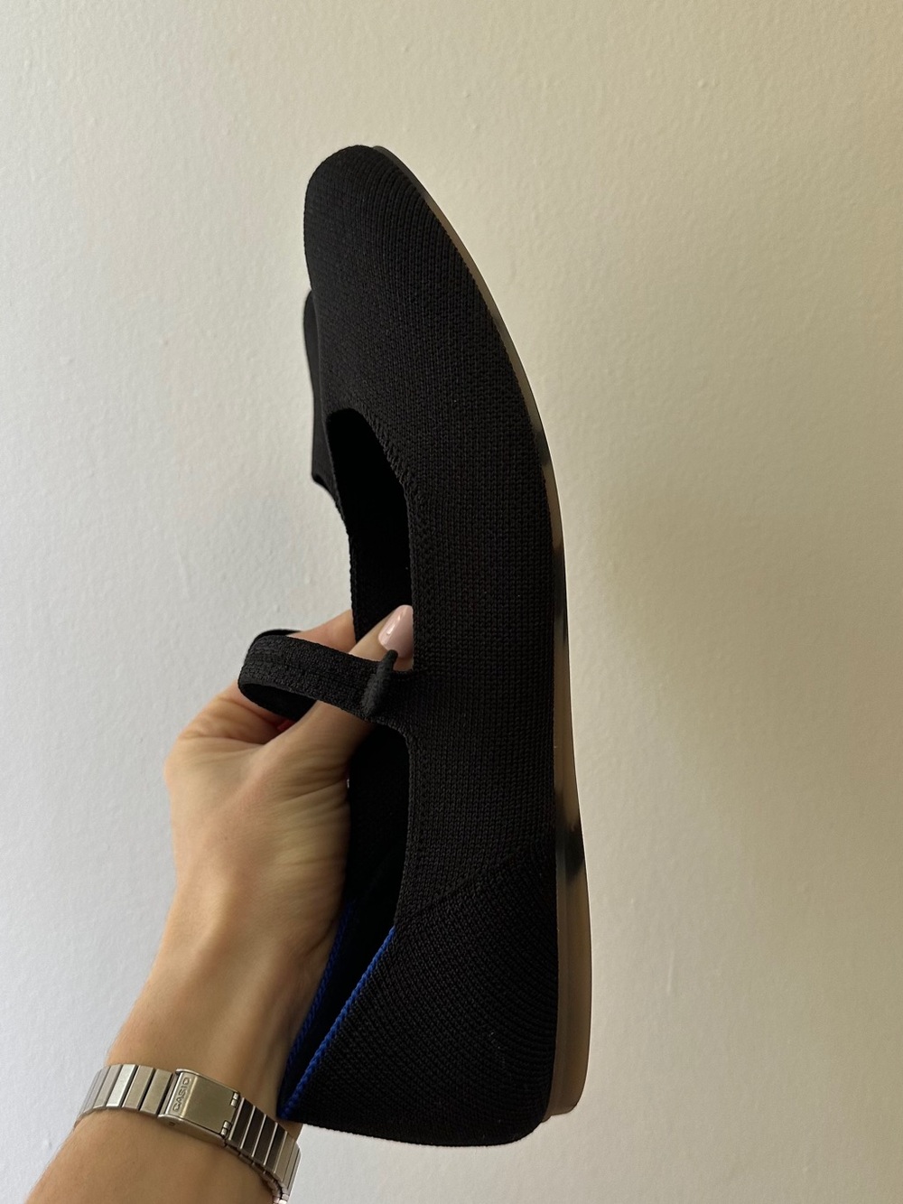 (Worn once) Size 7.5 black ballet flats - Rothy’s Black The Square Mary Jane - Picture 7 of 10